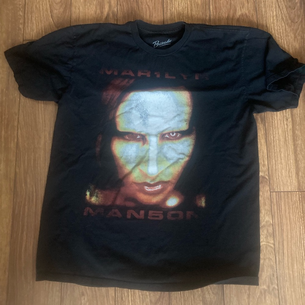 Bravado Black Graphic T-Shirt Marilyn Manson